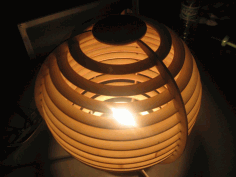 Laser Cut Spherical Lamp Free DXF File