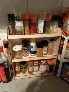 Laser Cut Spice Rack 3mm Plywood Free DXF File