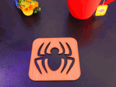 Laser Cut Spider Coaster Free DXF File