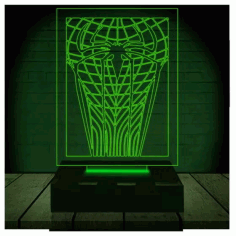 Laser Cut Spider Man Suit 3d Illusion Acrylic Lamp Free Vector File