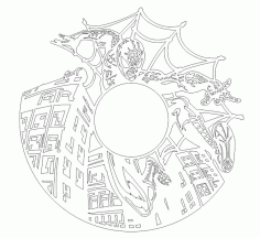 Laser Cut Spider Man Vinyl Wall Clock Templates Free Vector File