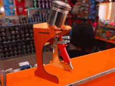 Laser Cut Spray Gun Stand Free Vector File