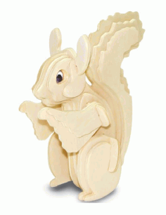 Laser Cut Squirrel Puzzle Free DXF File