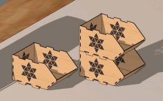 Laser Cut Sracktable Tools Organizer Box Free DXF File