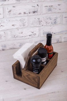 Laser Cut Stand For Spices And Napkins With Handle Free Vector File