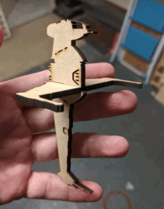 Laser Cut Star Wars b-wing Fighter Toy Free DXF File