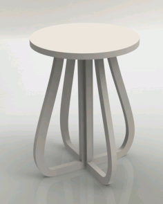 Laser Cut Stool Furniture Plans Free DXF File