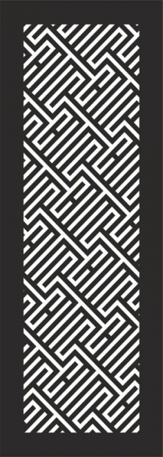 Laser Cut Striped Geometric Seamless Pattern Free DXF File