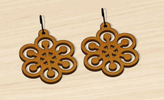 Laser Cut Stylish Earrings Free Vector File