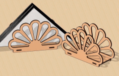 Laser Cut Stylish Napkin Holder Free Vector File