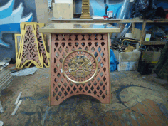 Laser Cut Stylish Openwork Table Free DXF File