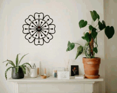 Laser Cut Stylish Wall Clock Room Dcor Free Vector File