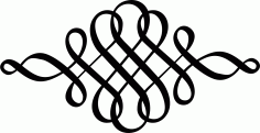 Laser Cut Swirl Ornament Free Vector File