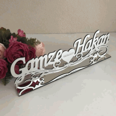 Laser Cut Tabletop Decor Stand Free Vector File