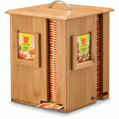 Laser Cut Tea Box Storage Sugar Bag Organizer Free Vector File, Free Vectors File