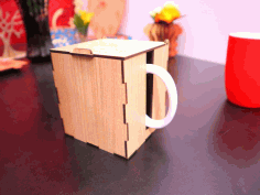 Laser Cut Tea Cup Box Mdf 3mm Free DXF File