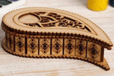 Laser Cut Teardrop Shaped Box Free Vector File