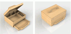 Laser Cut Template Drawer Box Free DXF File