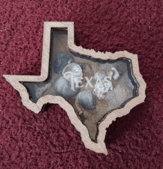 Laser Cut Texas Trinket Box Free Vector File