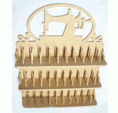 Laser Cut Thread Holder Free Vector File