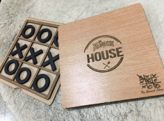 Laser Cut tic-tac-toe Game Free Vector File