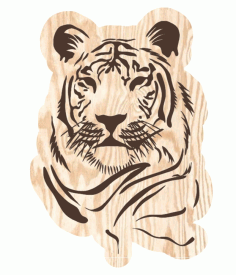 Laser Cut Tiger Free DXF File