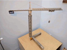 Laser Cut Tower Crane Model Free Vector File