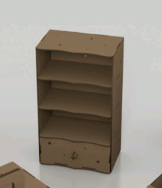 Laser Cut Toy Closet Baby Toddler Toy Mdf 3mm Free Vector File