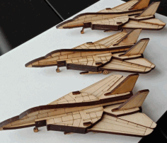 Laser Cut Toy f-14 Tomcat Panda Fighter 3d Aircraft Template Free Vector File, Free Vectors File
