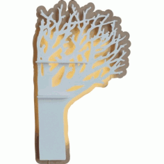 Laser Cut Tree Shaped Shelf Free Vector File