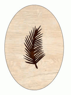 Laser Cut Tropical Palm Leaf Wood Cutout Free Vector File
