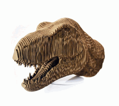 Laser Cut Tyrannosaurus Dinosaur t-rex Head Layered Model Free DXF File
