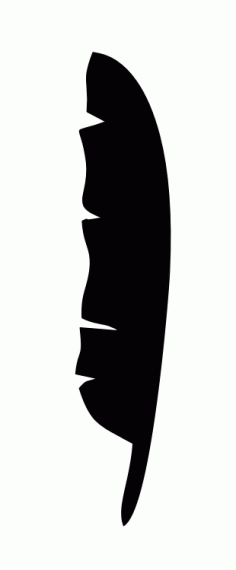 Laser Cut Unfinished Feather Shape Silhouette Free Vector File