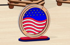 Laser Cut Usa Independence Day 4th Of July Decoration Free Vector File