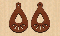 Laser Cut Valentine Day Earrings Jewelry Free Vector File