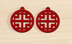 Laser Cut Valentines Day Earrings Gift Free DXF File