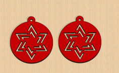 Laser Cut Valentines Day Pattern Earrings Free DXF File