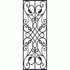 Laser Cut Victorian Iron Pattern Free DXF File