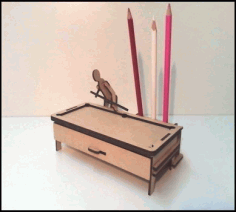 Laser Cut Villar Pen Holder Free Vector File