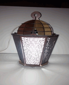Laser Cut Vintage Ceiling Light Free Vector File