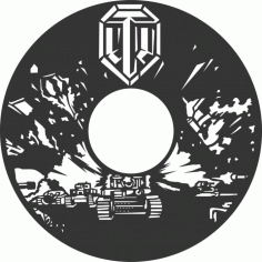 Laser Cut Vinyl Record Tanks Clock Free Vector File