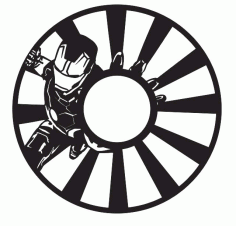 Laser Cut Vinyl Super Hero Wall Clock Free Vector File