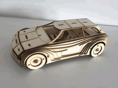 Laser Cut Volkswagen Golf Toy Car Model Free Vector File