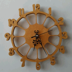 Laser Cut Wall Clock Cnc Template Free DXF File