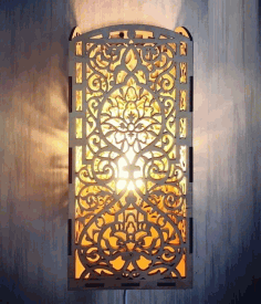Laser Cut Wall Hanging Night Light Lamp Free Vector File