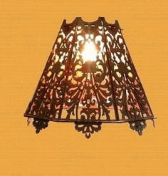 Laser Cut Wall Hanging Wooden Lamp Free Vector File