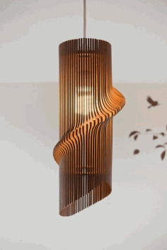 Laser Cut Wave Lamp Free Vector File