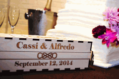 Laser Cut Wedding Ceremony Wine Box Free DXF File
