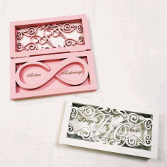 Laser Cut Wedding Ring Box Free Vector File