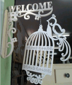 Laser Cut Welcome 3d Puzzle Free Vector File
